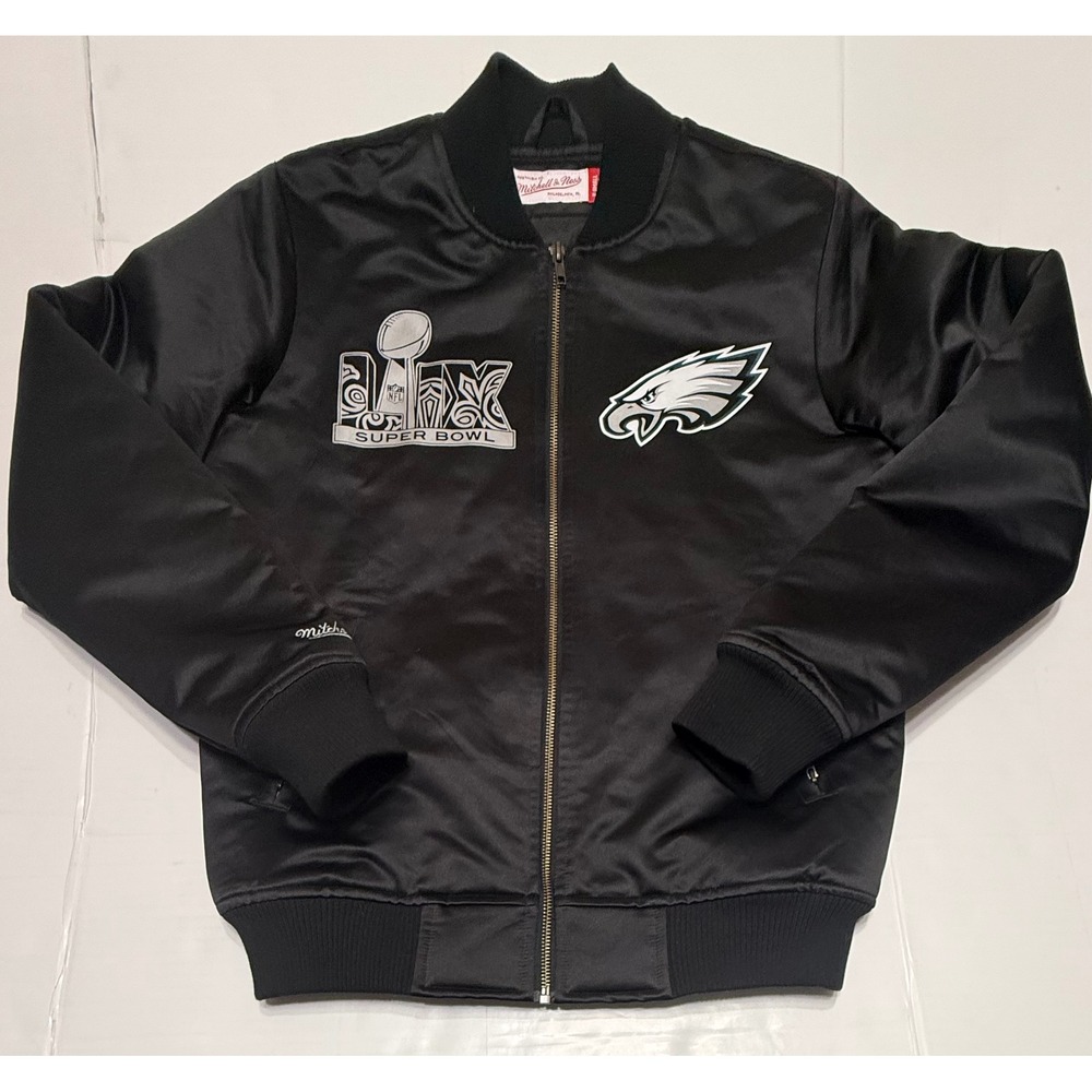 Mitchell & Ness Philadelphia Eagles Super Bowl LIX Champions Jacket Black XS